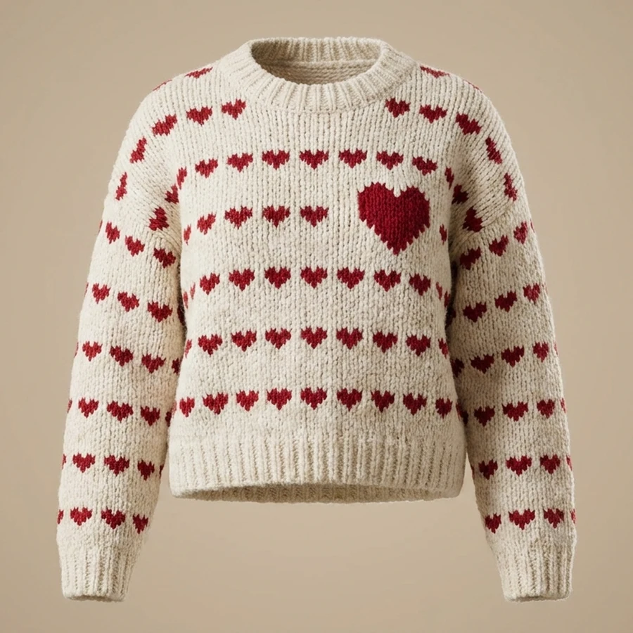 Herz-Pullover